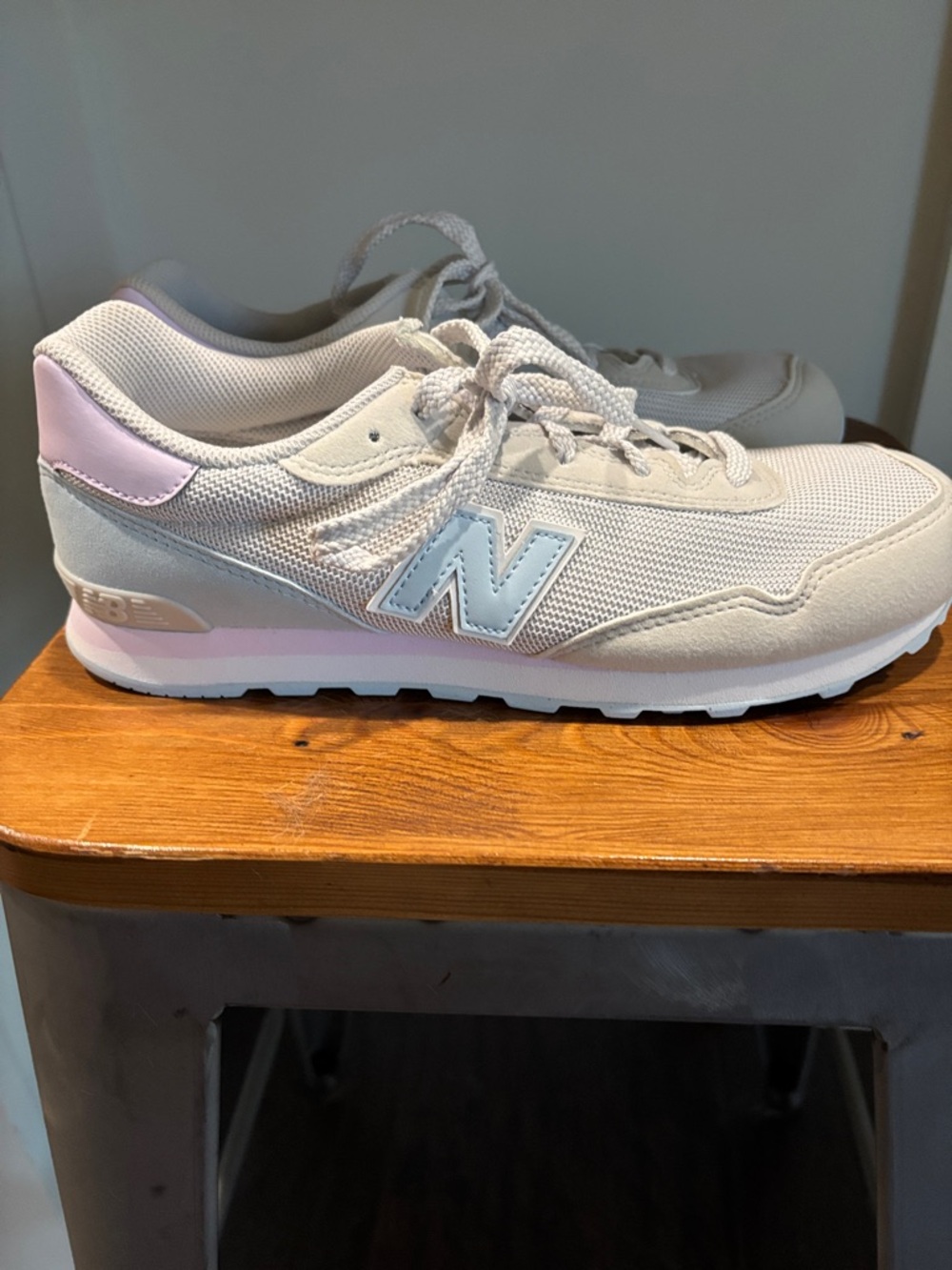New Balance Kids' Cream and Light Pink Runner Sneakers